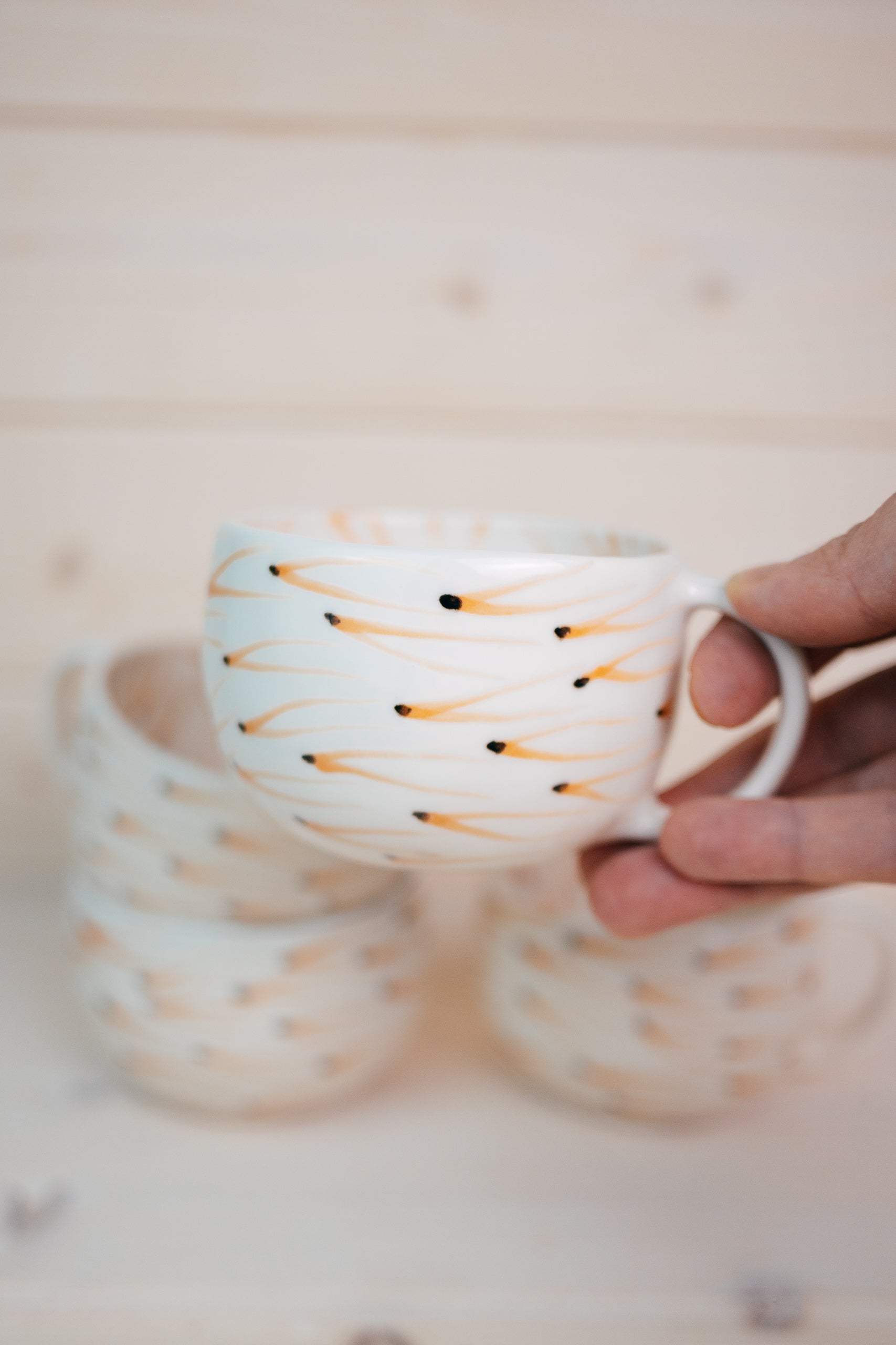 Pine Needles | Porcelain cup
