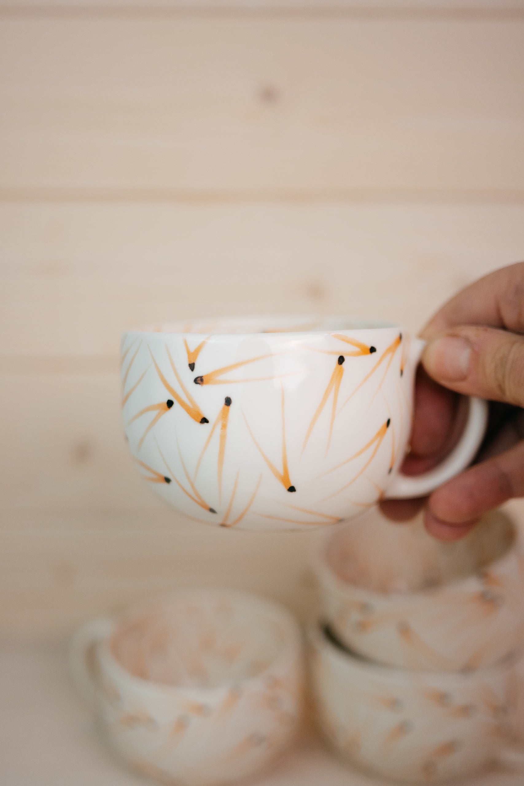 Pine Needles | Porcelain cup