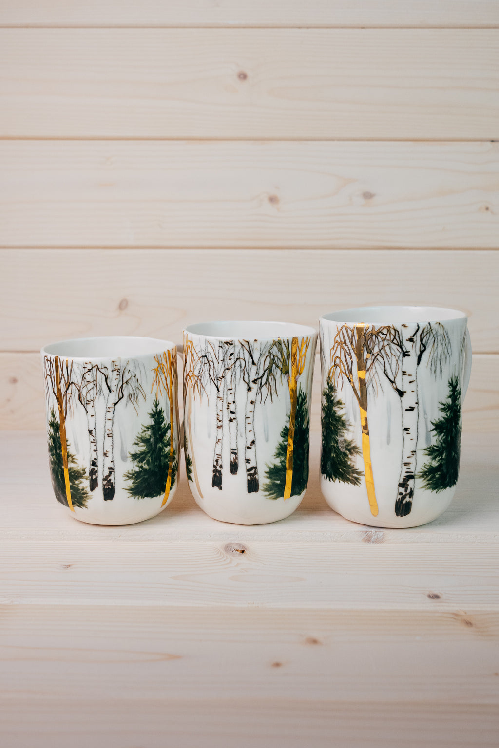 Golden forest | Porcelain mug