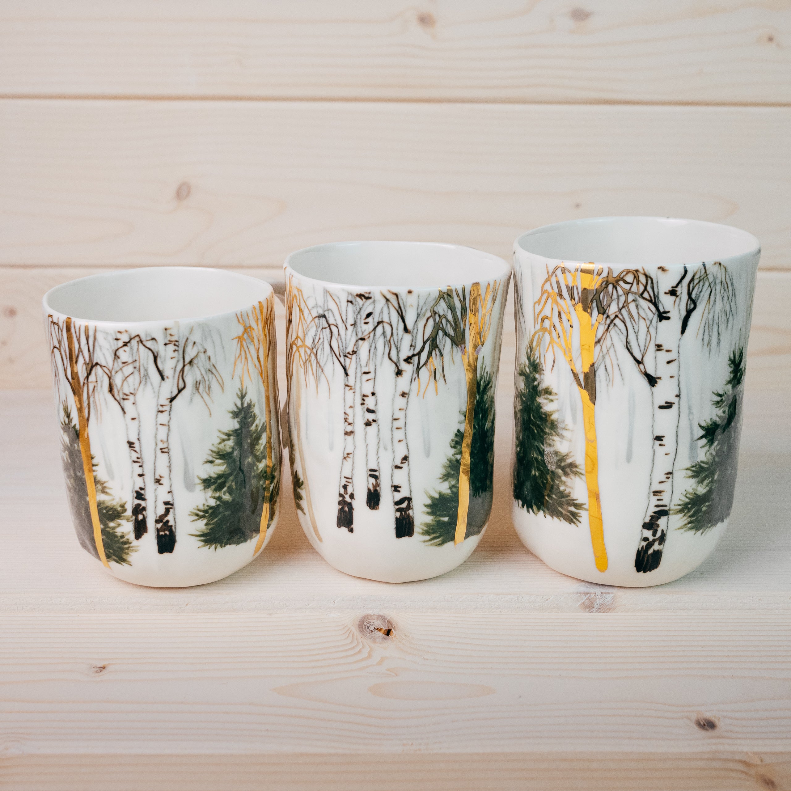 Golden forest | Porcelain mug