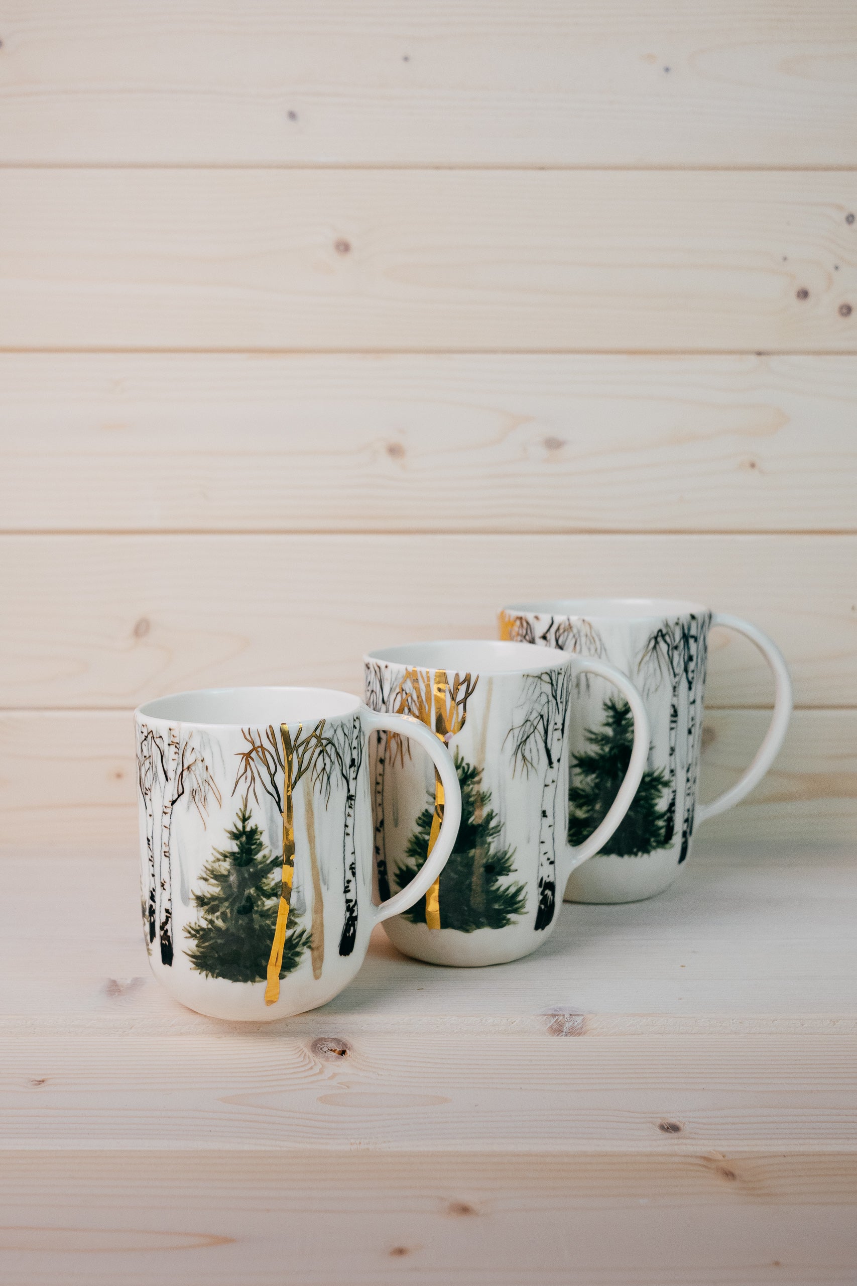Golden forest | Porcelain mug