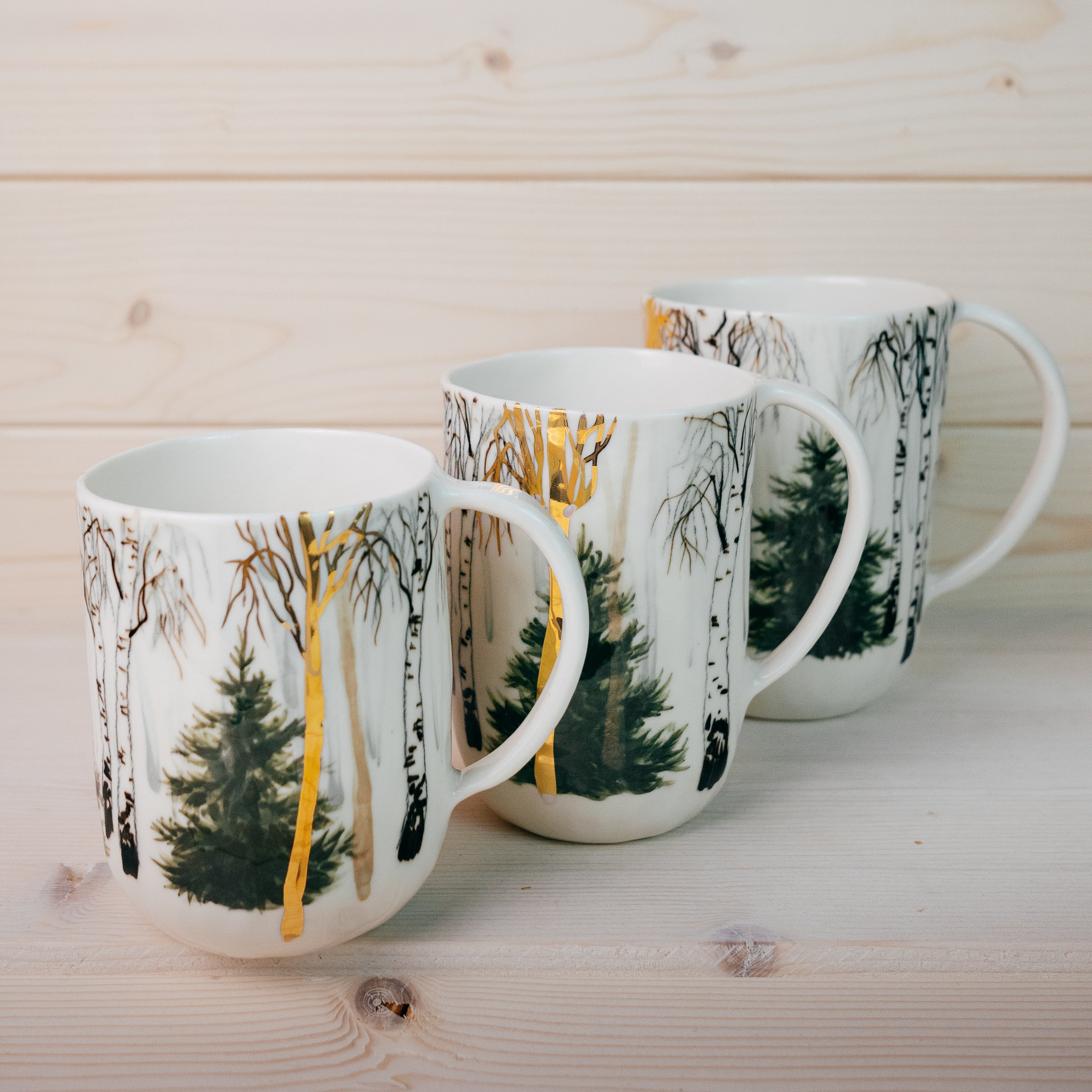 Golden forest | Porcelain mug
