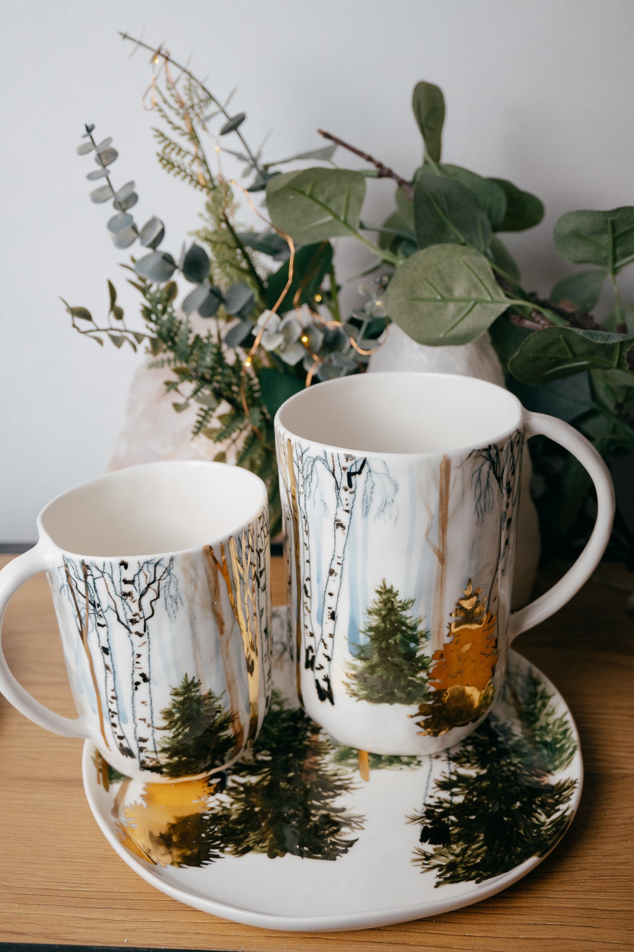 Golden forest | Porcelain mug