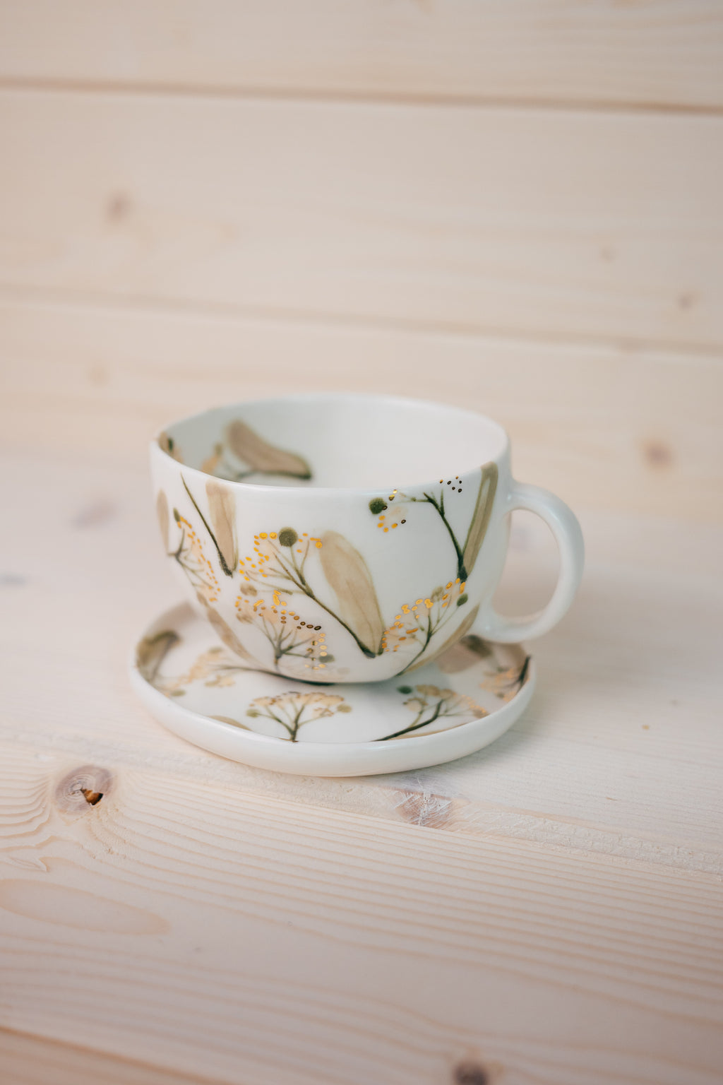 Linden Flowers | Porcelain Cup and Saucer set
