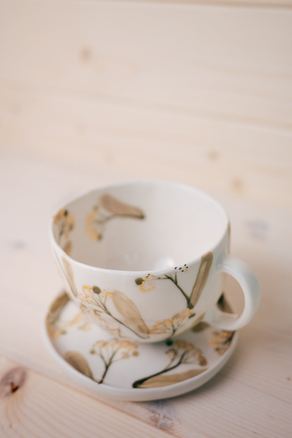 Linden Flowers | Porcelain Cup and Saucer set