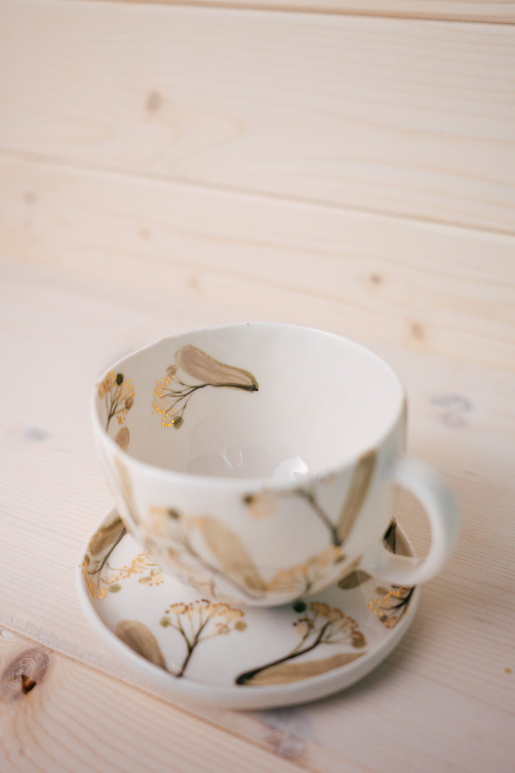 Linden Flowers | Porcelain Cup and Saucer set