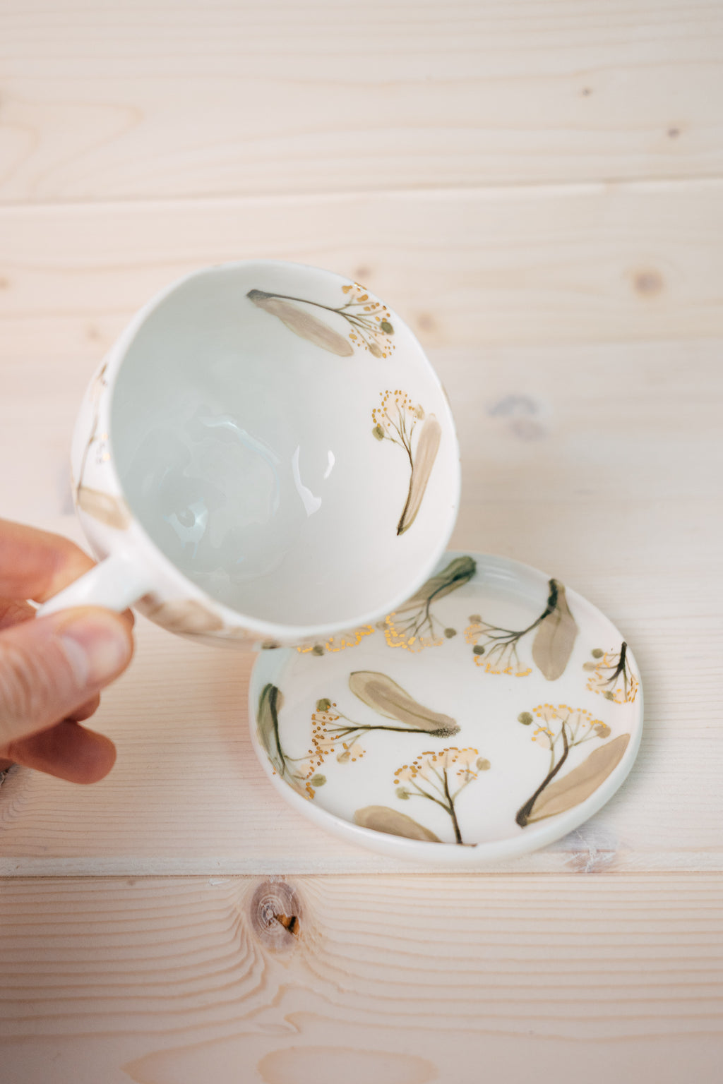 Linden Flowers | Porcelain Cup and Saucer set
