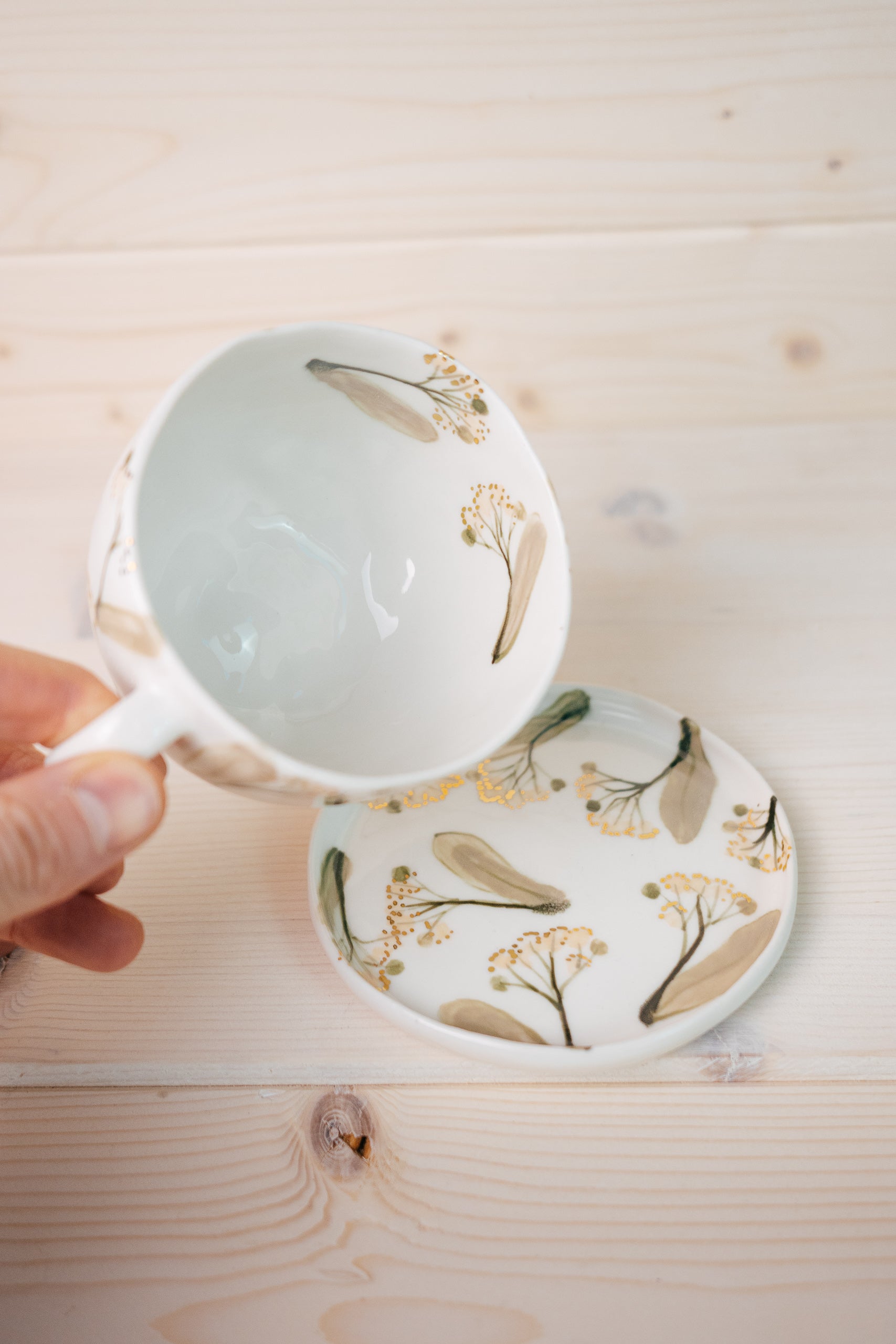 Linden Flowers | Porcelain Cup and Saucer set