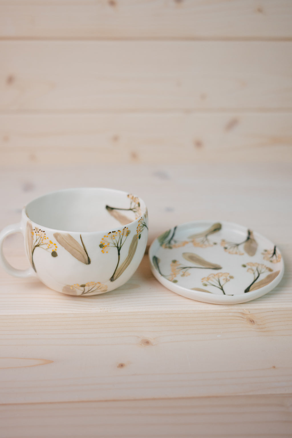 Linden Flowers | Porcelain Cup and Saucer set