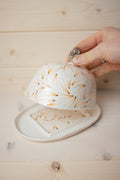 Porcelain butter dish | Pine cone