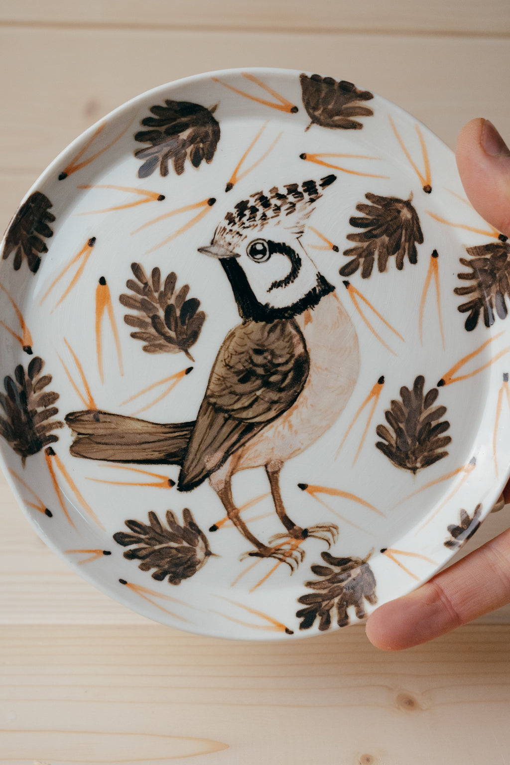 Crested Tit | Porcelain plate