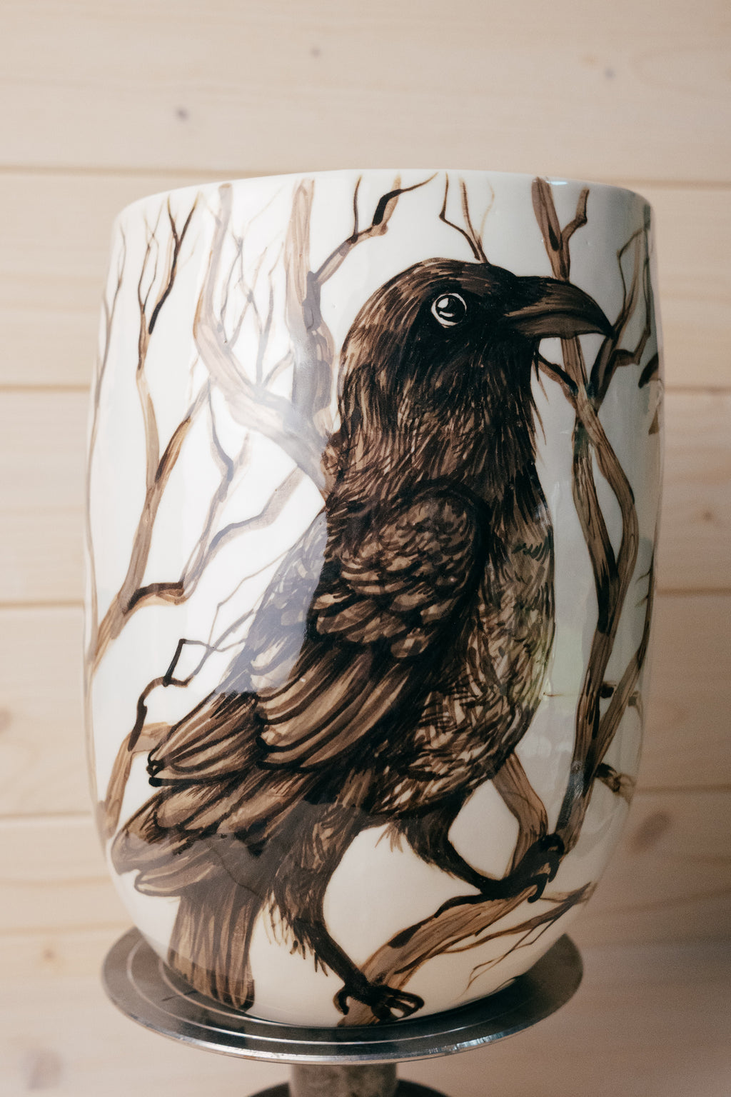 Raven | Porcelain vase