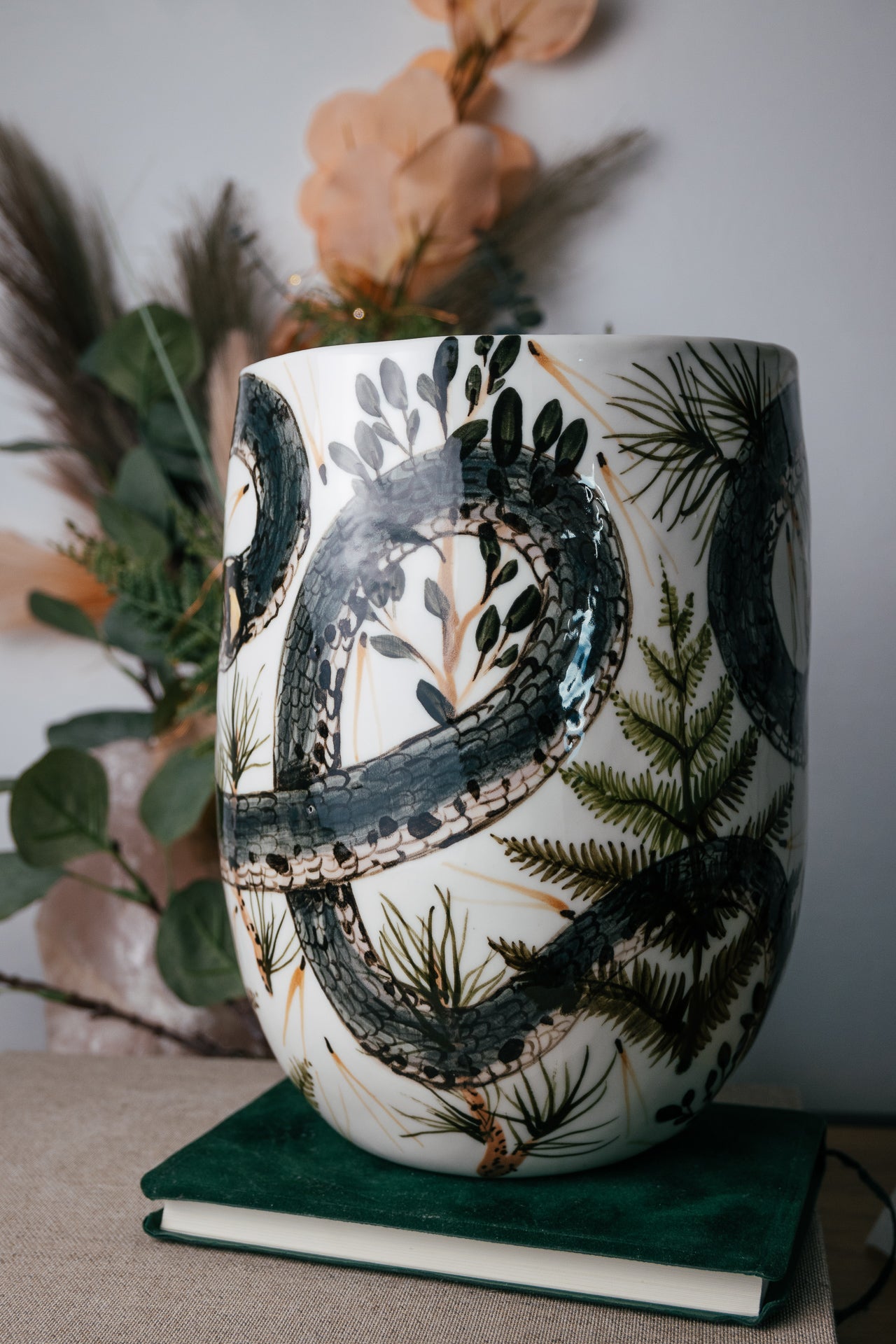 Grass Snake | Large Porcelain Vase