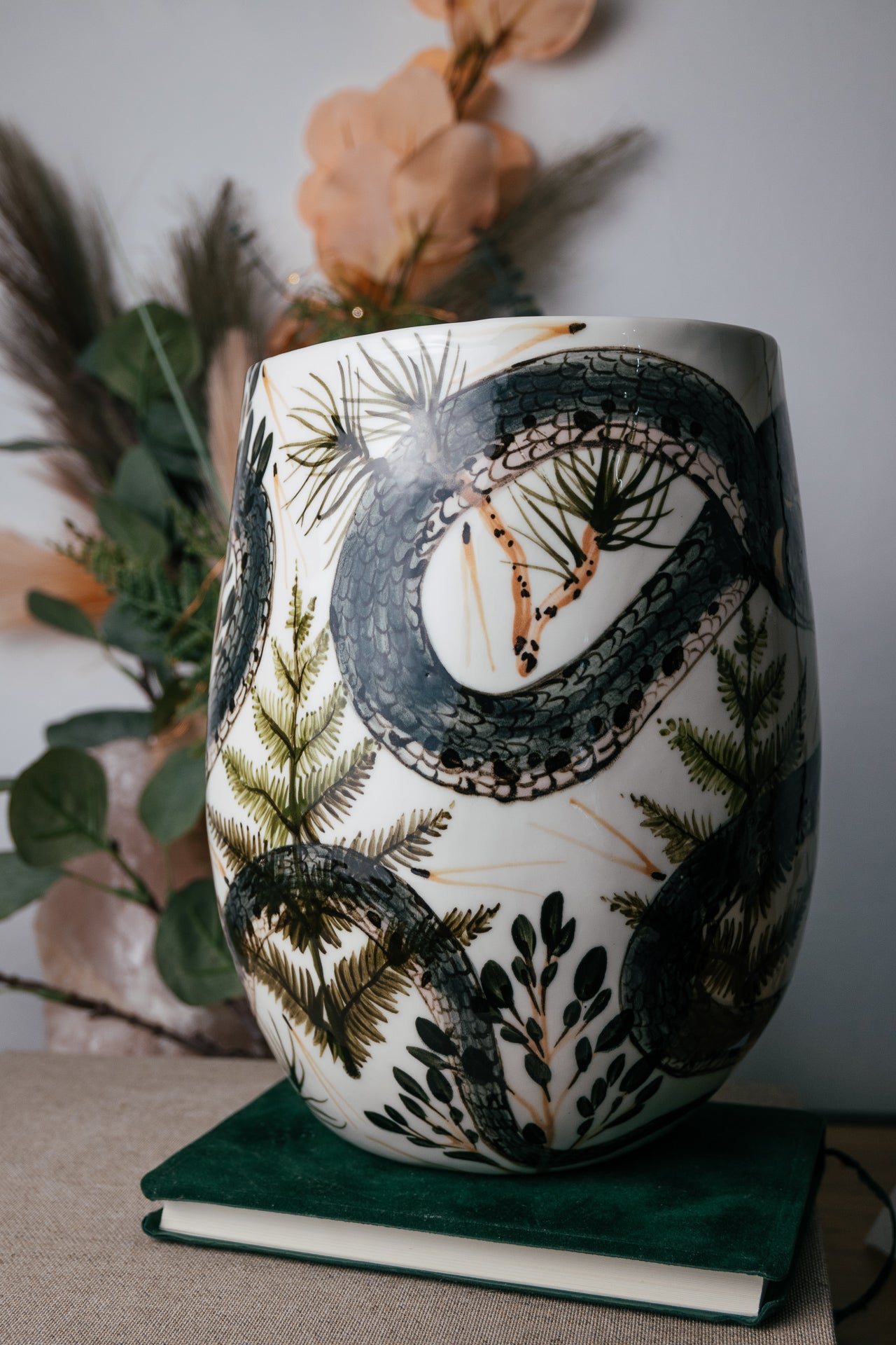 Grass Snake | Large Porcelain Vase