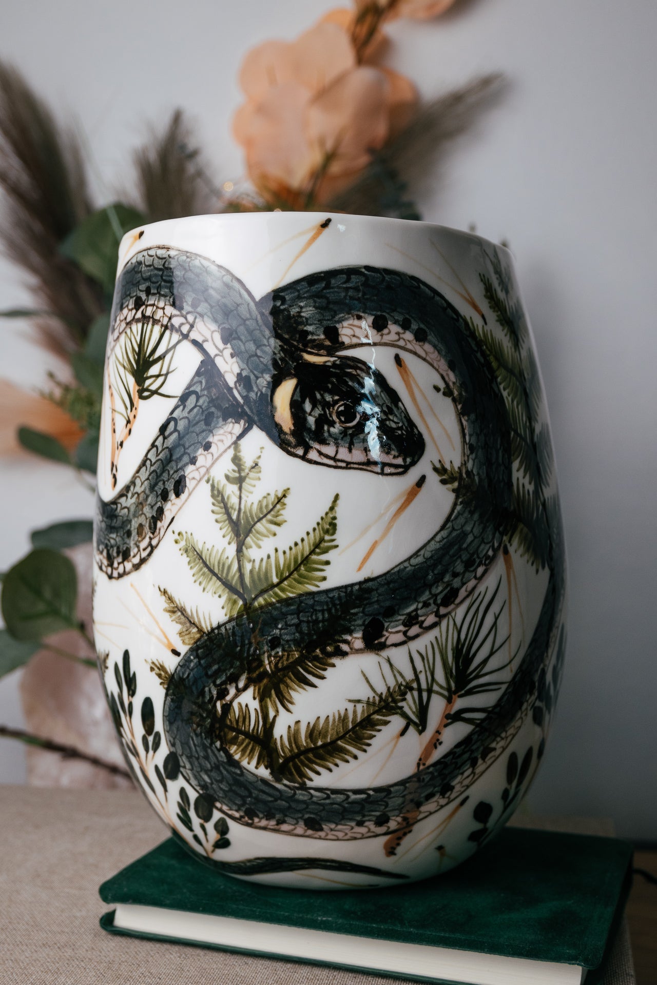 Grass Snake | Large Porcelain Vase