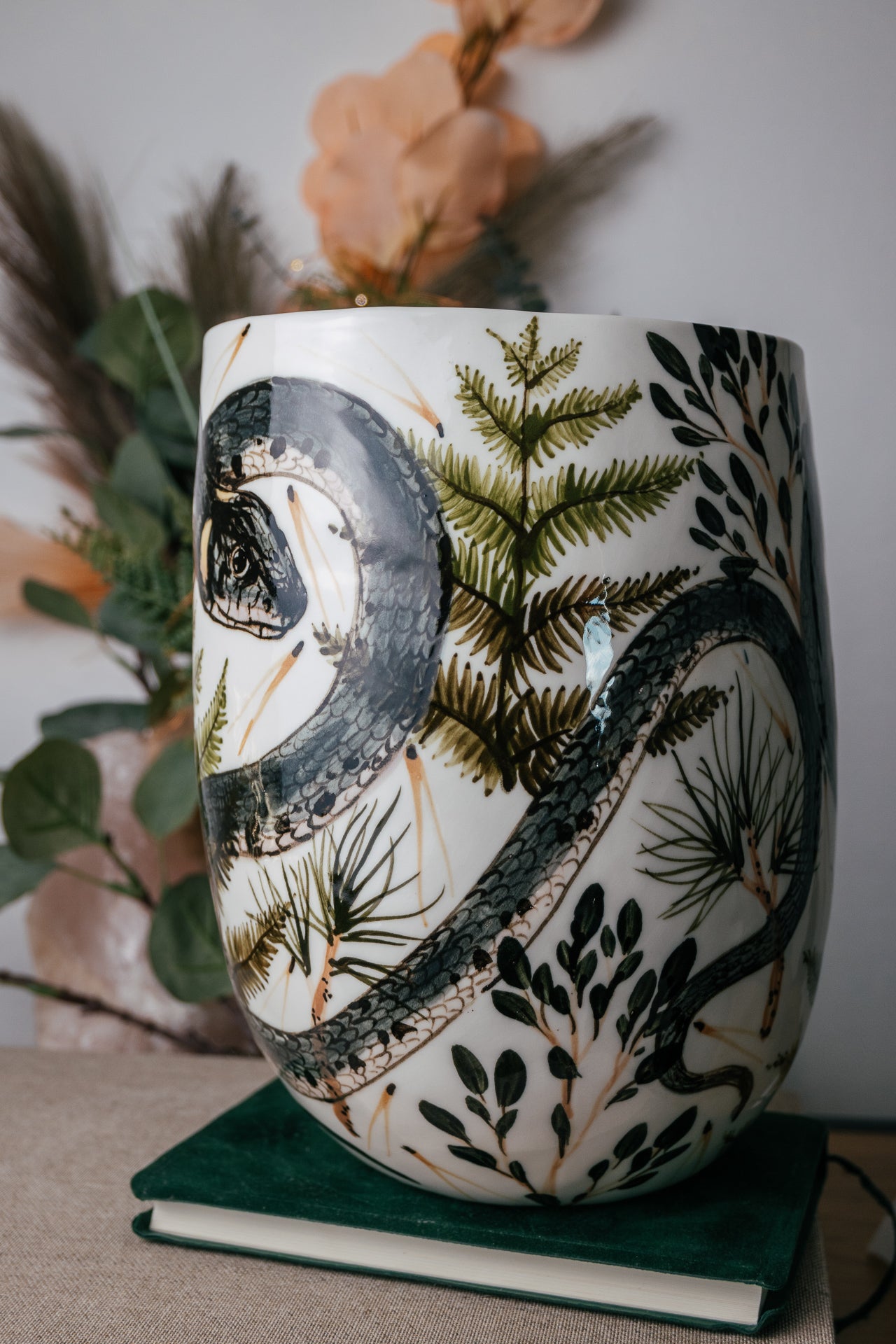 Grass Snake | Large Porcelain Vase