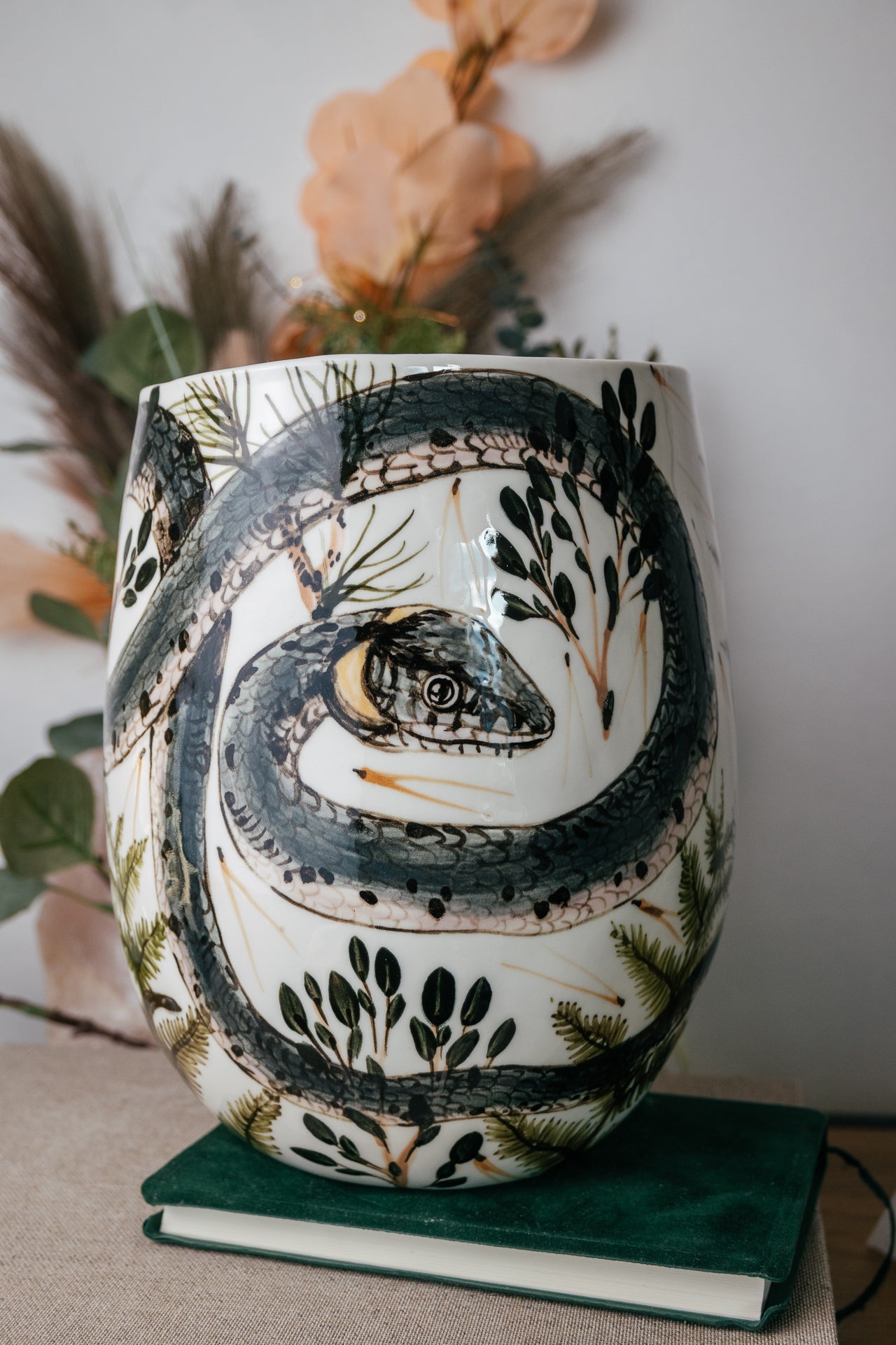Grass Snake | Large Porcelain Vase