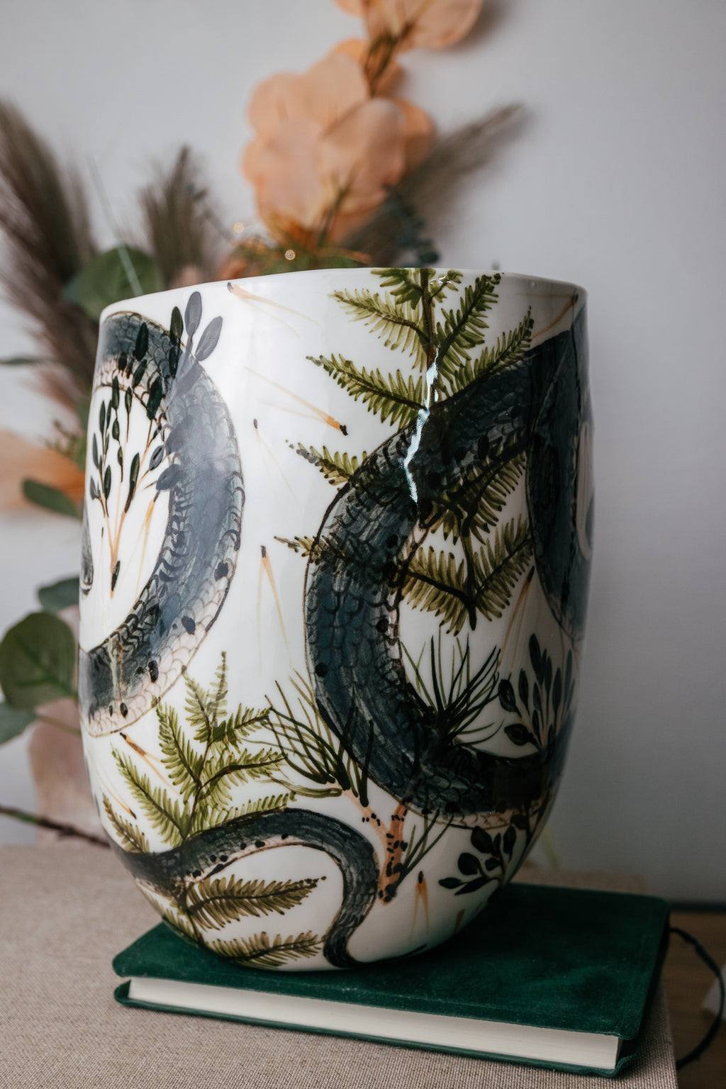 Grass Snake | Large Porcelain Vase
