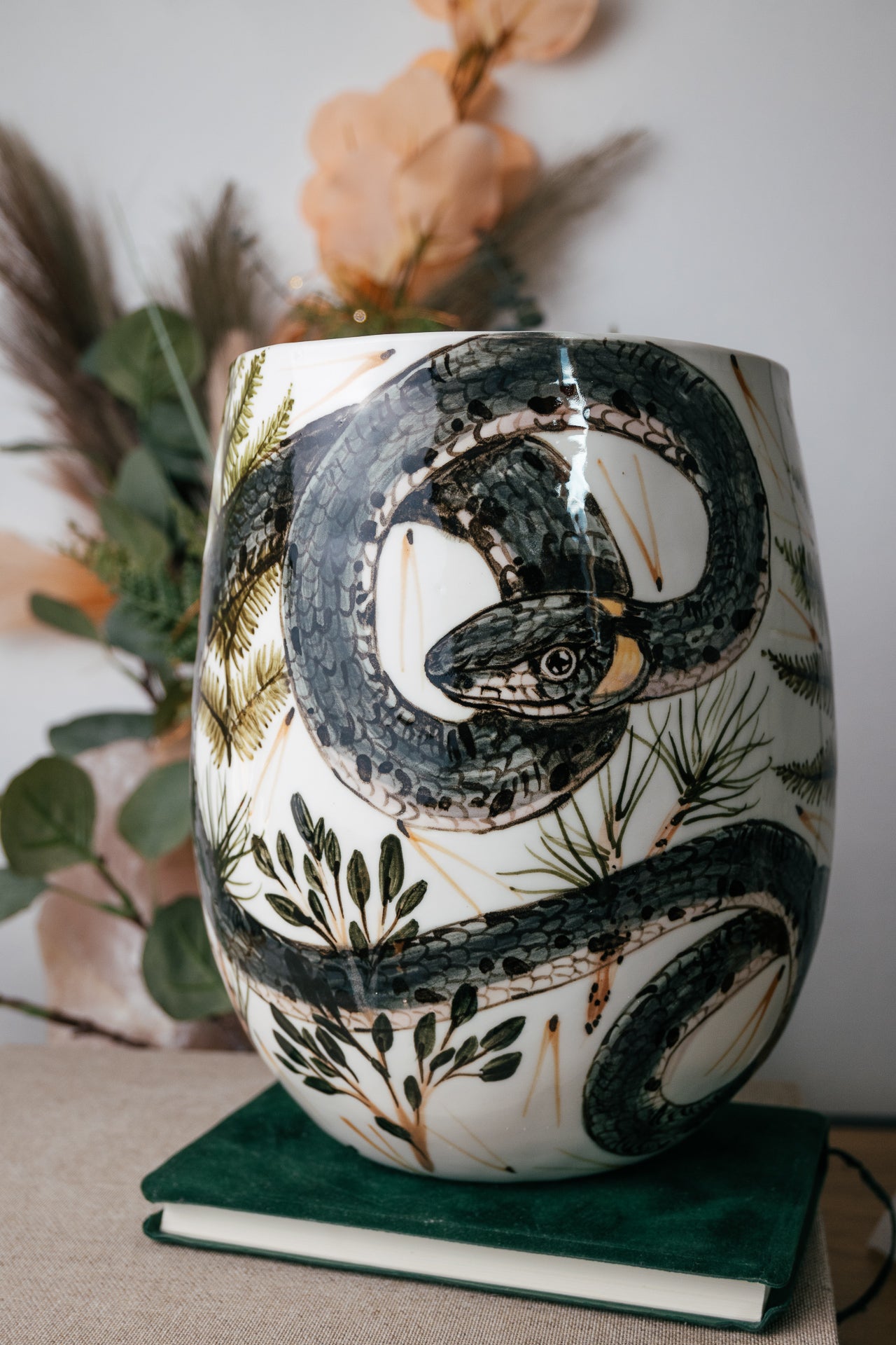 Grass Snake | Large Porcelain Vase