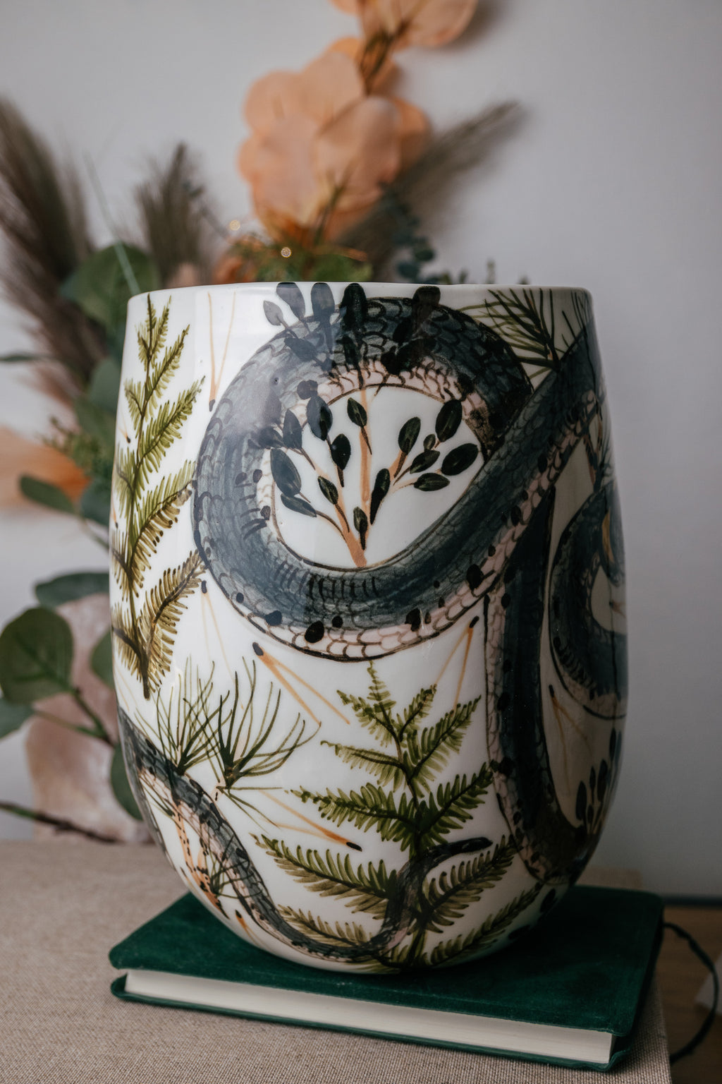 Grass Snake | Large Porcelain Vase