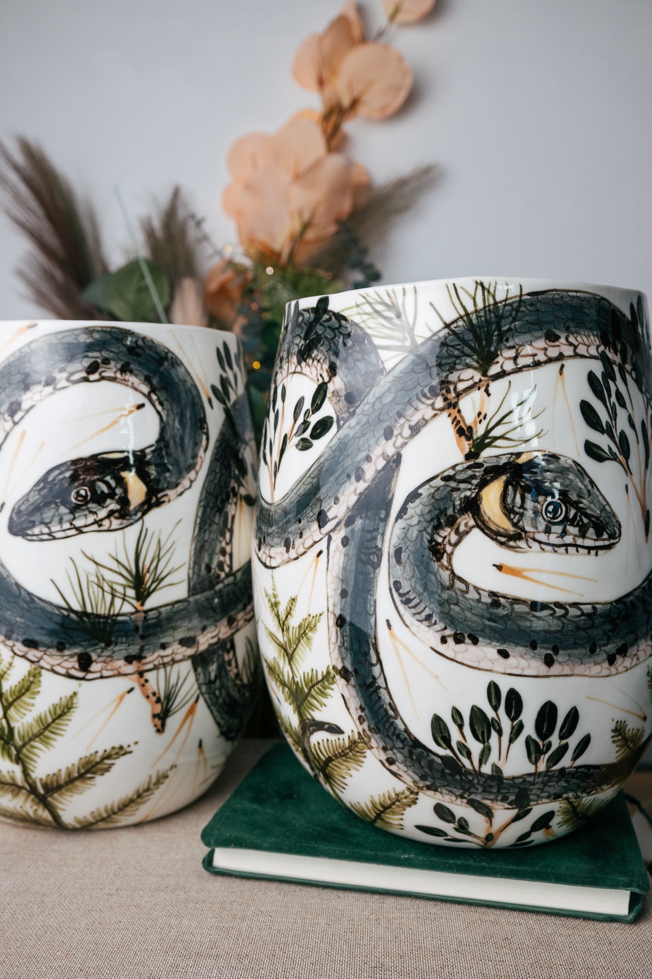 Grass Snake | Large Porcelain Vase