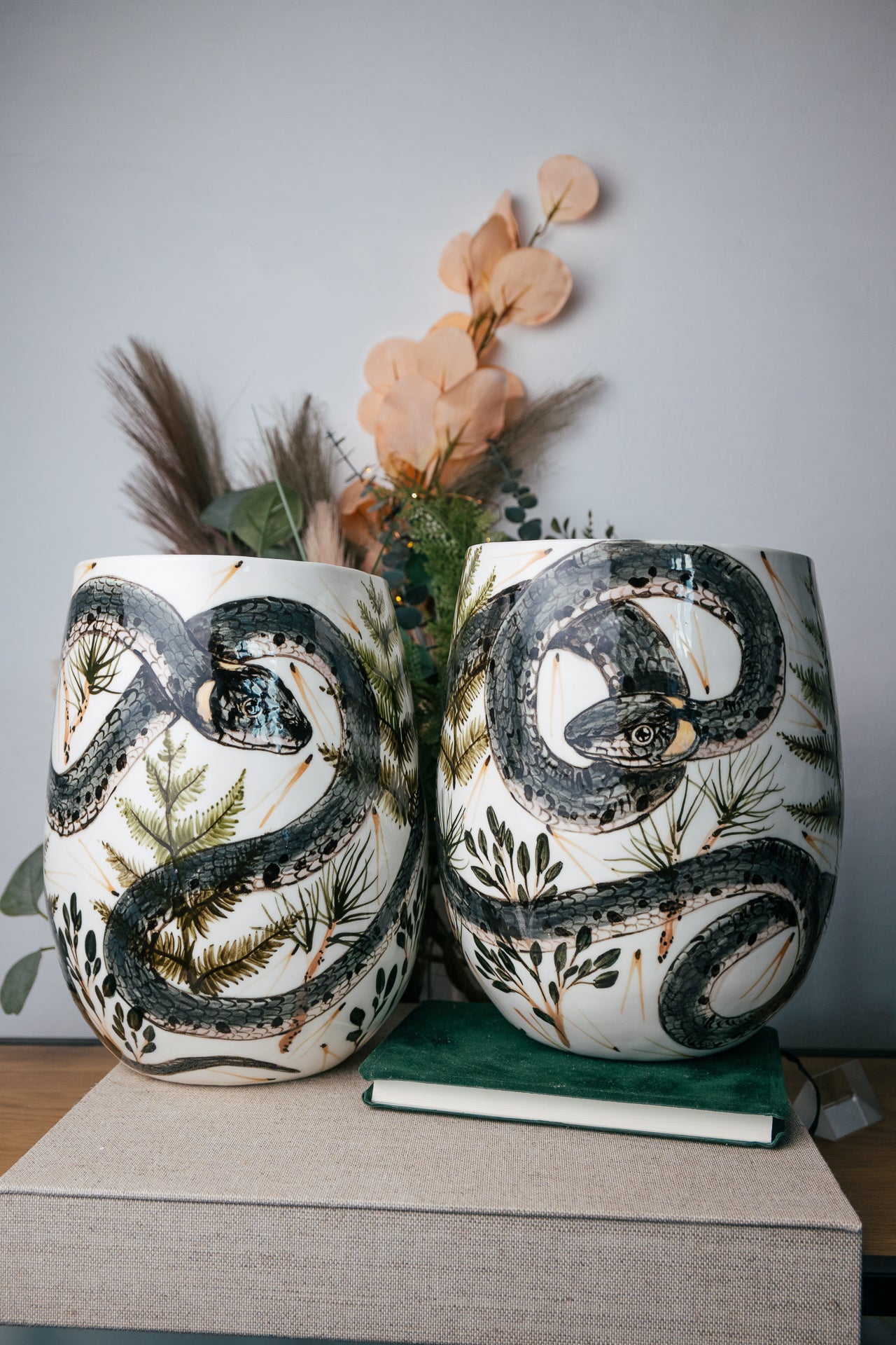 Grass Snake | Large Porcelain Vase