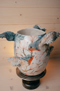 Porcelain vase | Swallows in magnolias