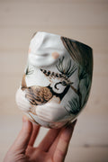 Crested Tit | Porcelain vase