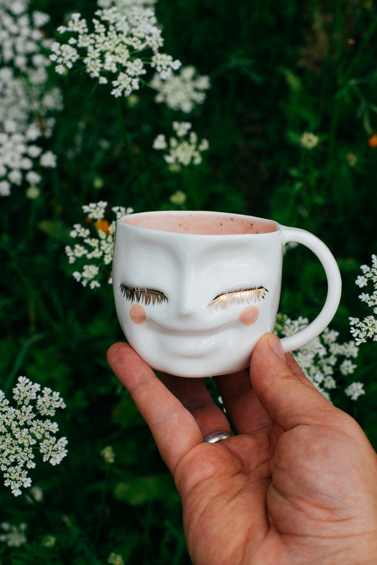 Happy face S size | Porcelain mug