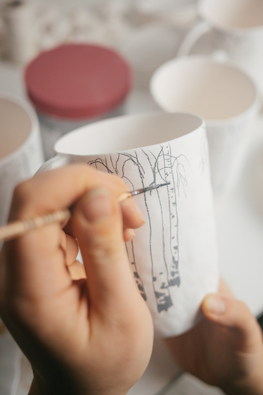 Golden forest | Porcelain mug