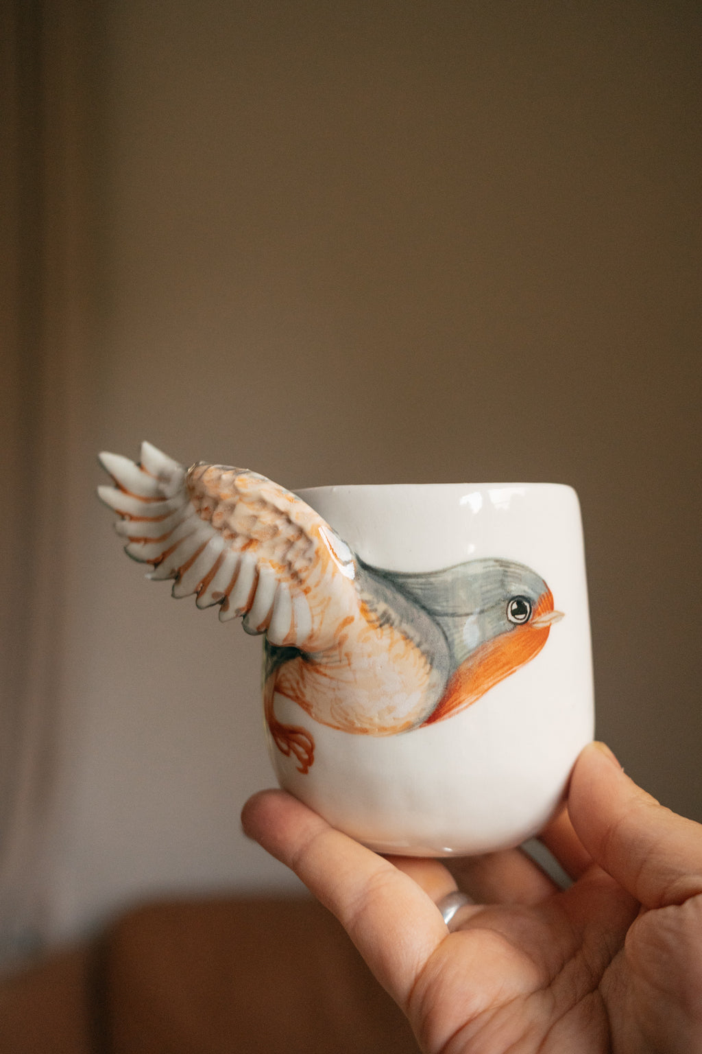 Zivju dzenītis | Porcelāna spārniņu glāze