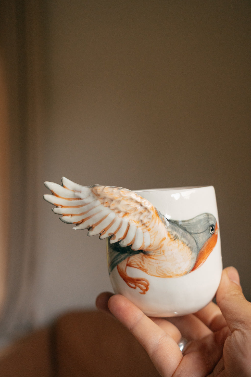 Zivju dzenītis | Porcelāna spārniņu glāze