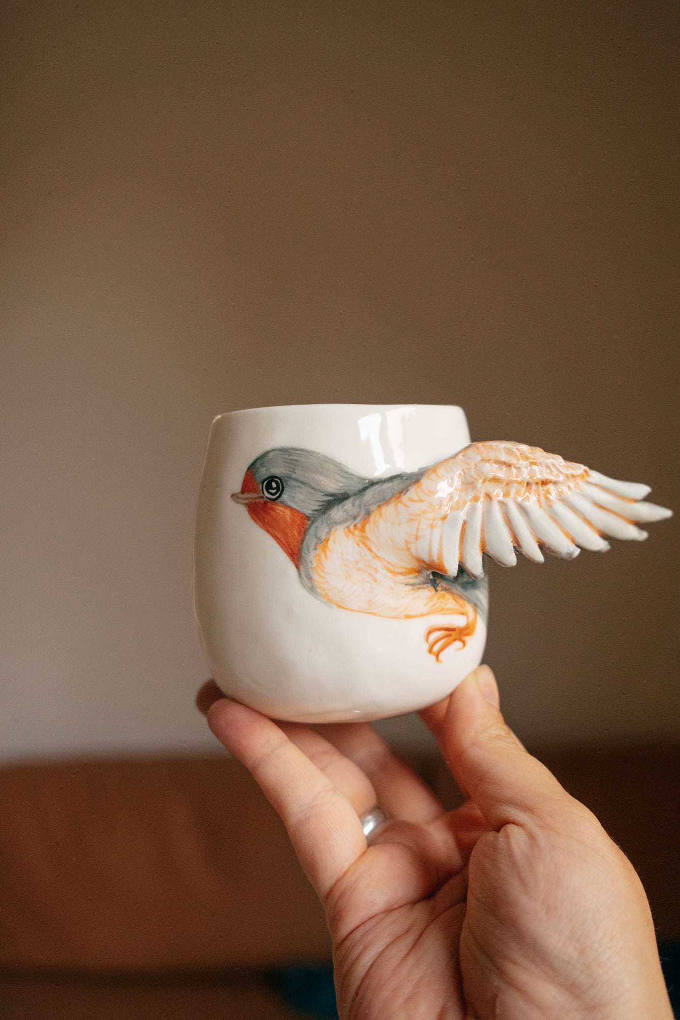 Zivju dzenītis | Porcelāna spārniņu glāze