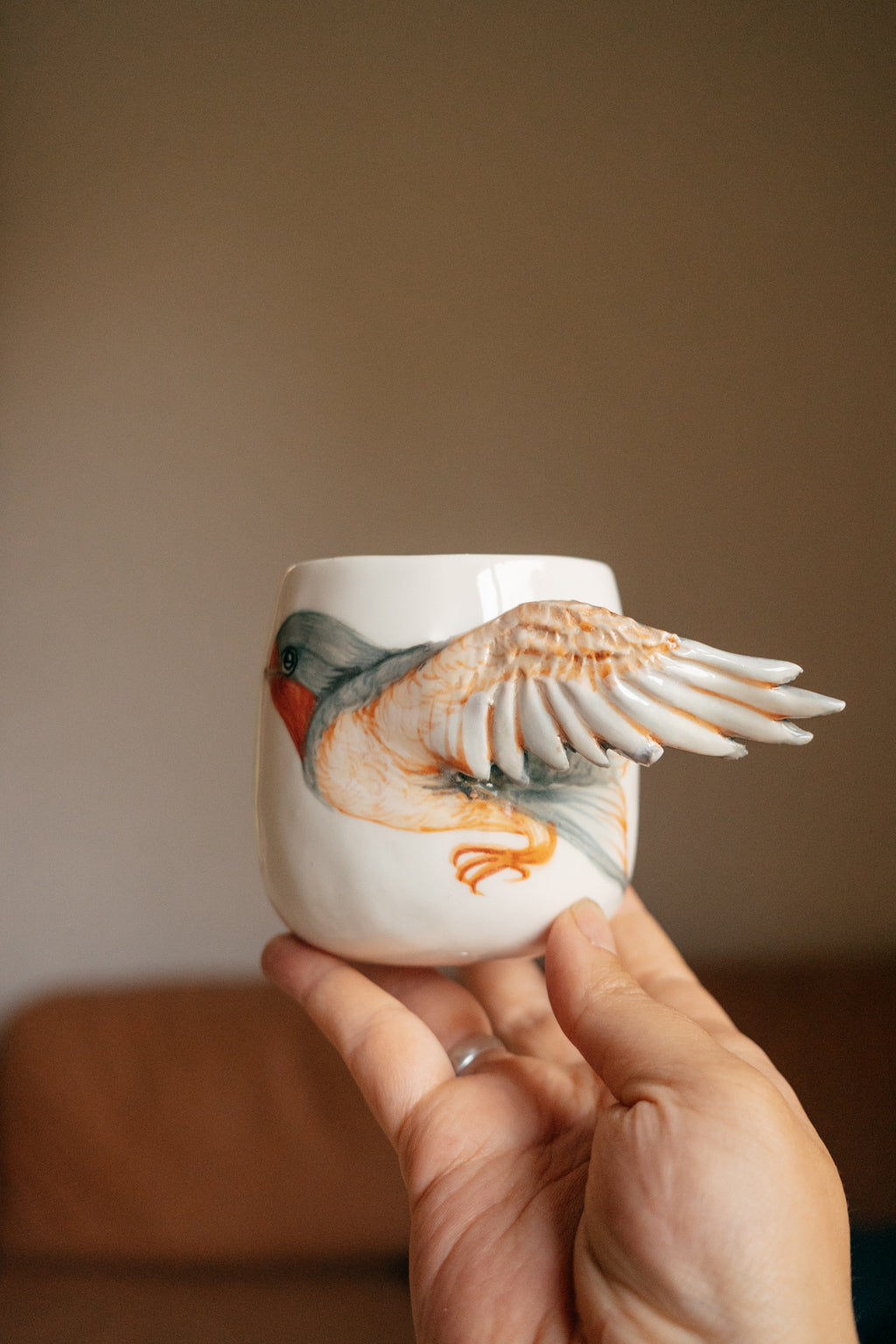 Zivju dzenītis | Porcelāna spārniņu glāze