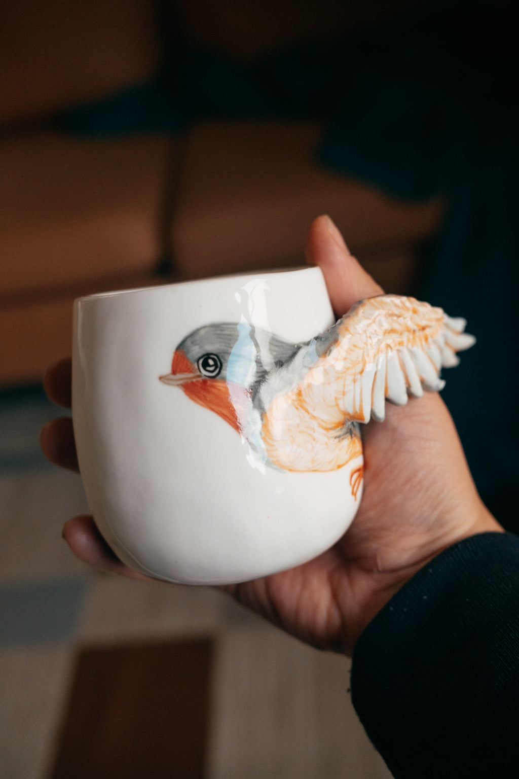 Zivju dzenītis | Porcelāna spārniņu glāze