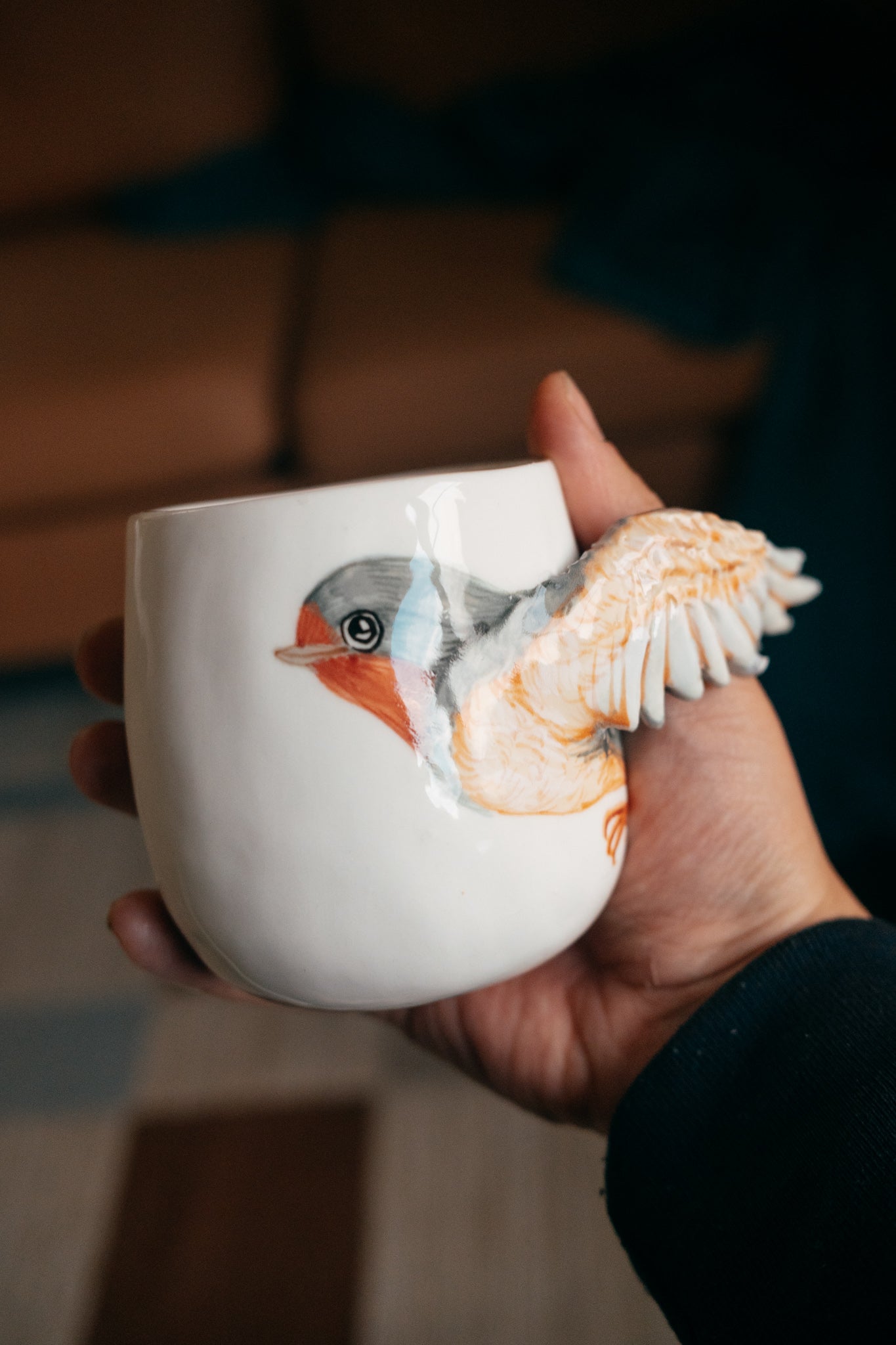 Zivju dzenītis | Porcelāna spārniņu glāze