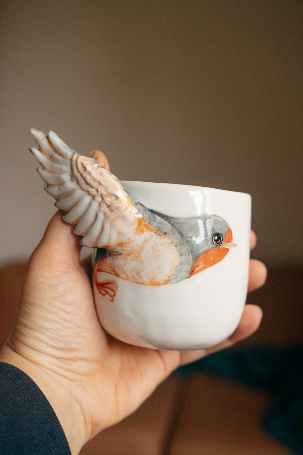 Zivju dzenītis | Porcelāna spārniņu glāze