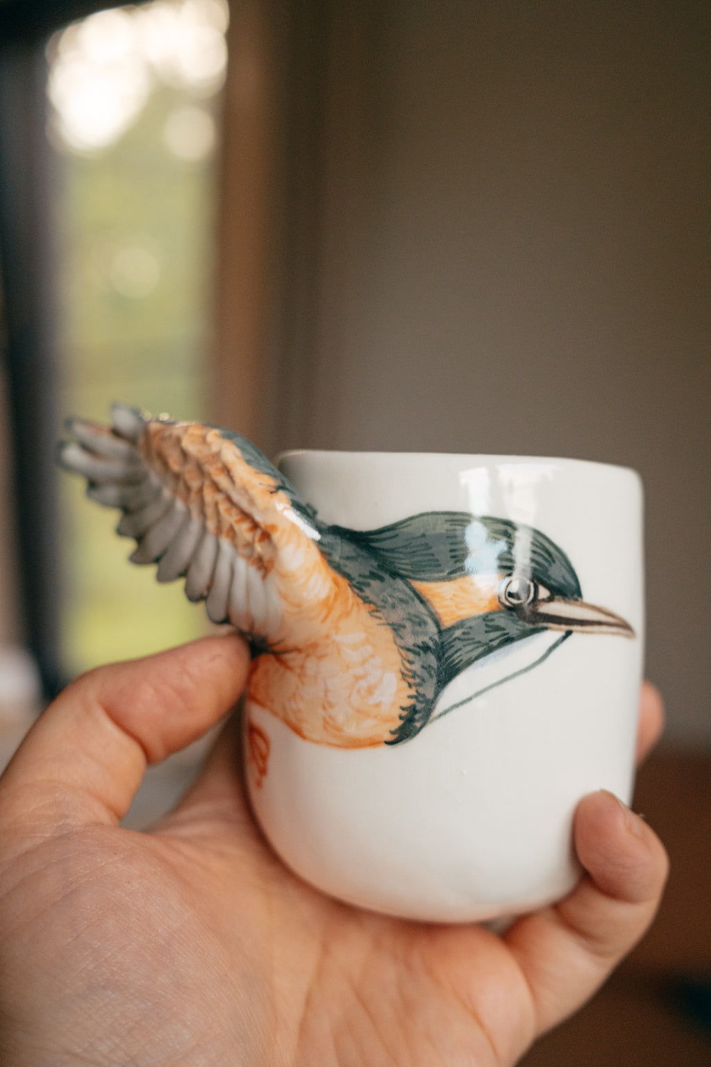 Kingfisher | Winged Porcelain Cup
