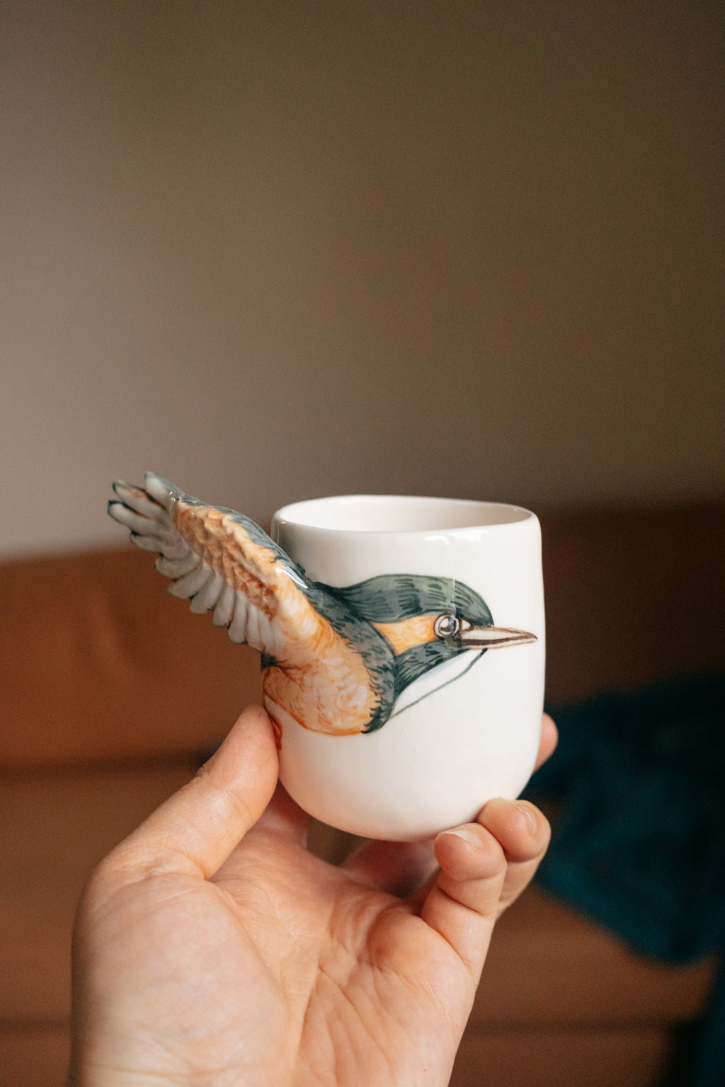 Kingfisher | Winged Porcelain Cup