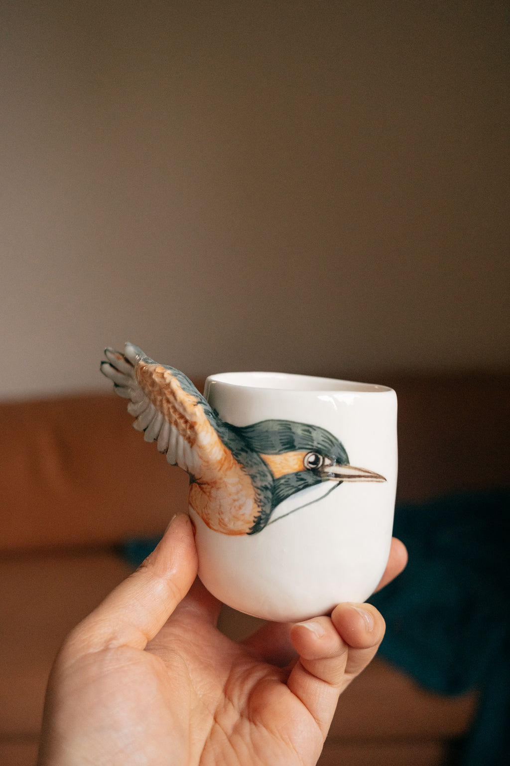 Kingfisher | Winged Porcelain Cup