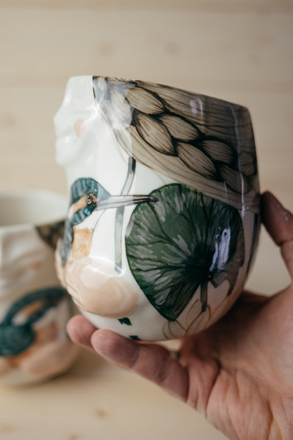 Kingfisher | Porcelain vase