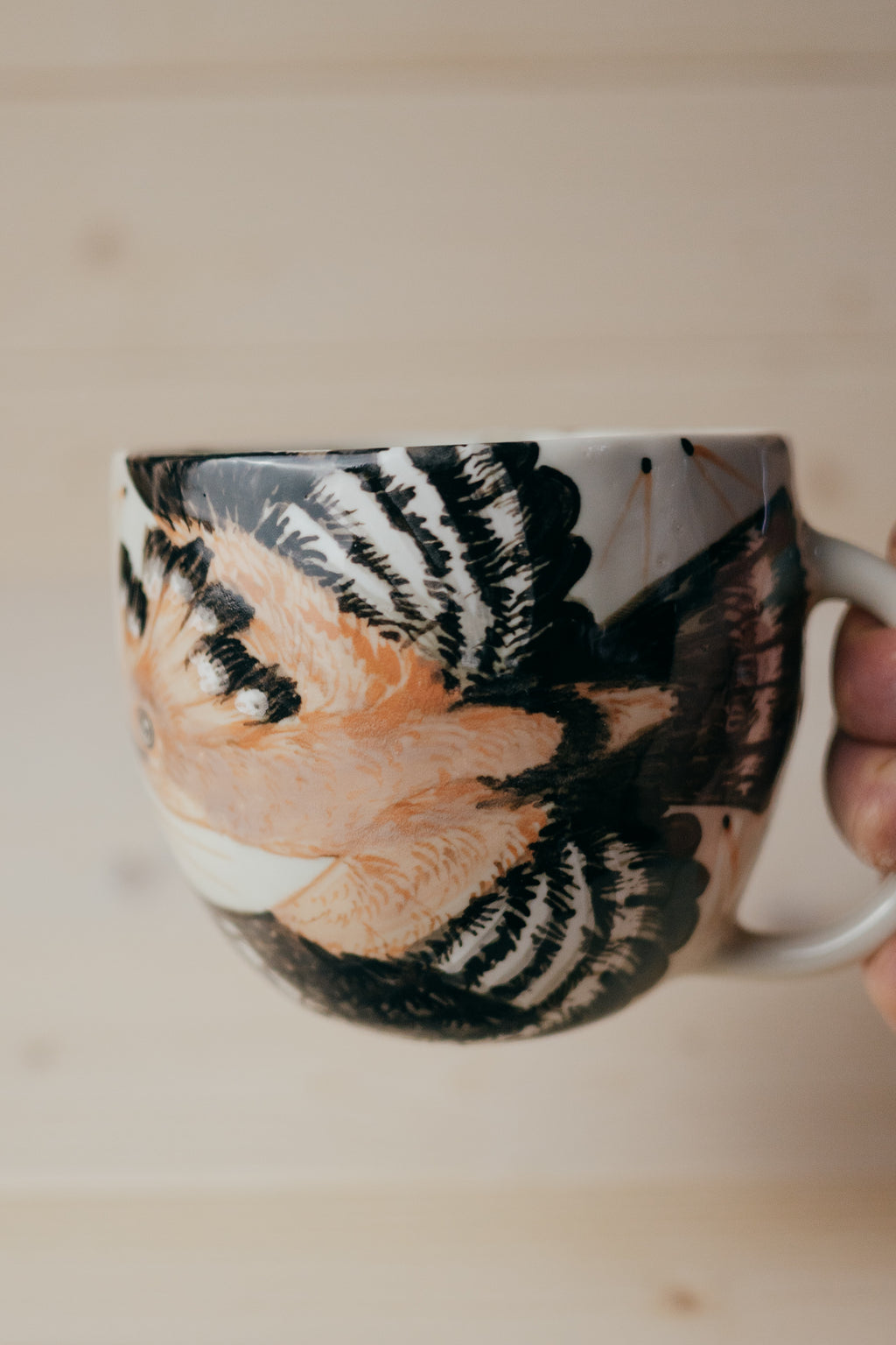 Hoopoe | Rounded Porcelain Mug