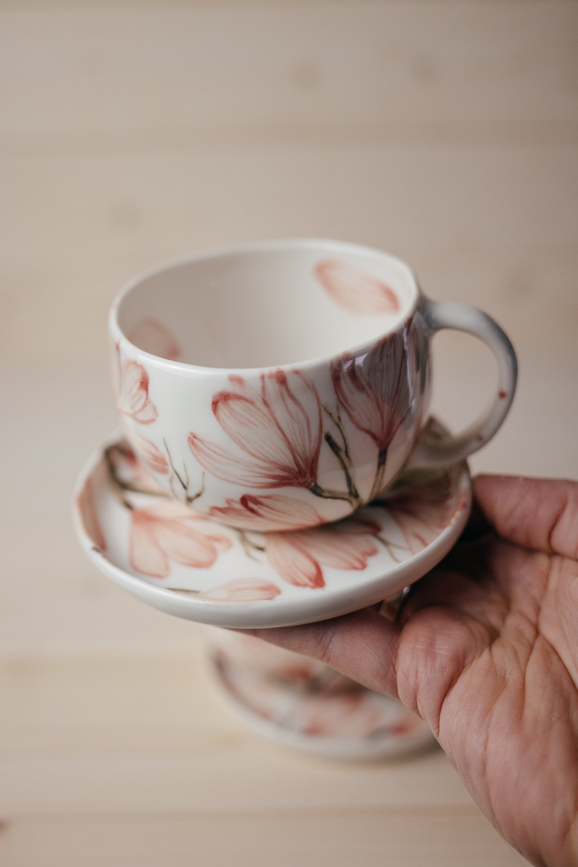 Magnolia | Porcelain cup set