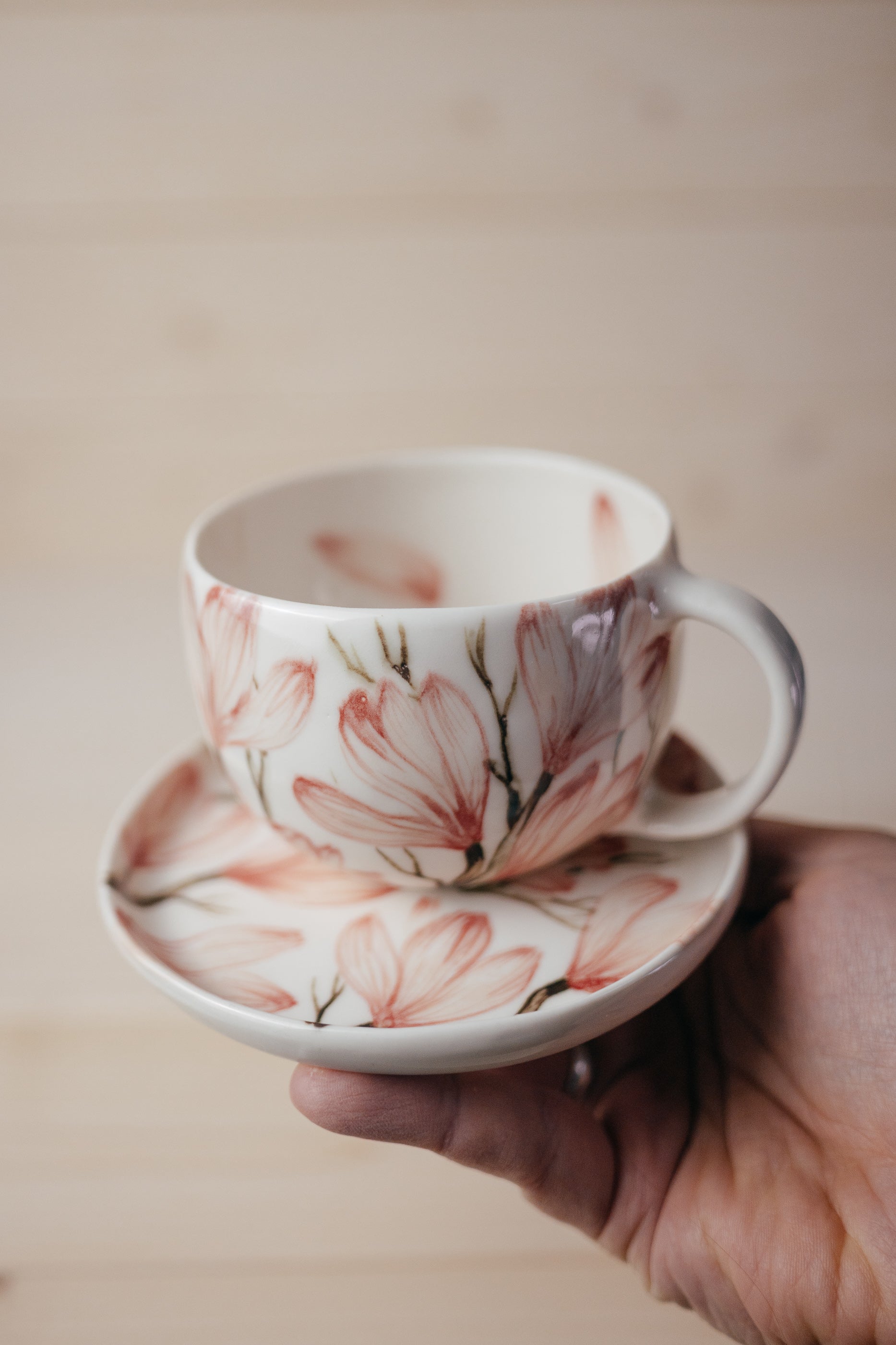 Magnolia | Porcelain cup set