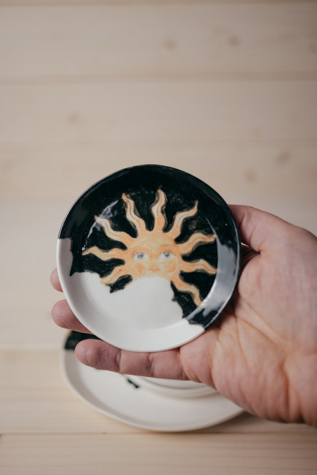 Sun | Porcelain saucer