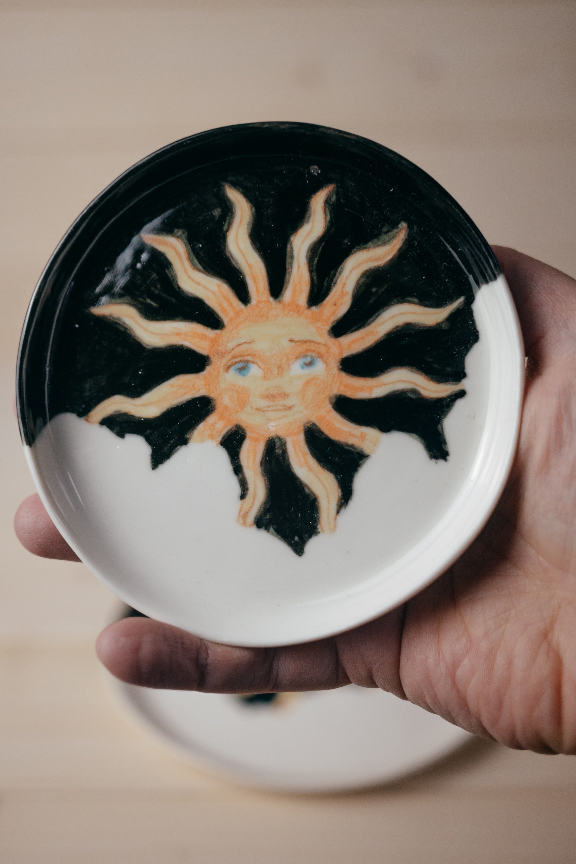 Sun | Porcelain saucer