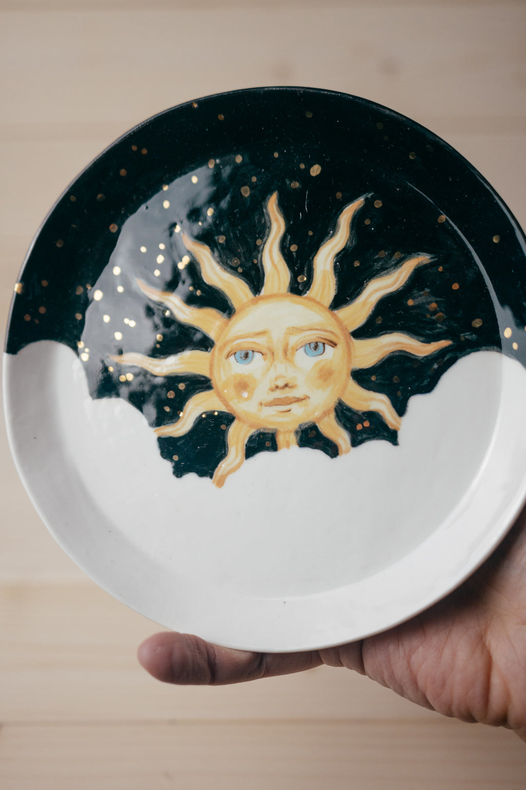 Sun | Porcelain saucer