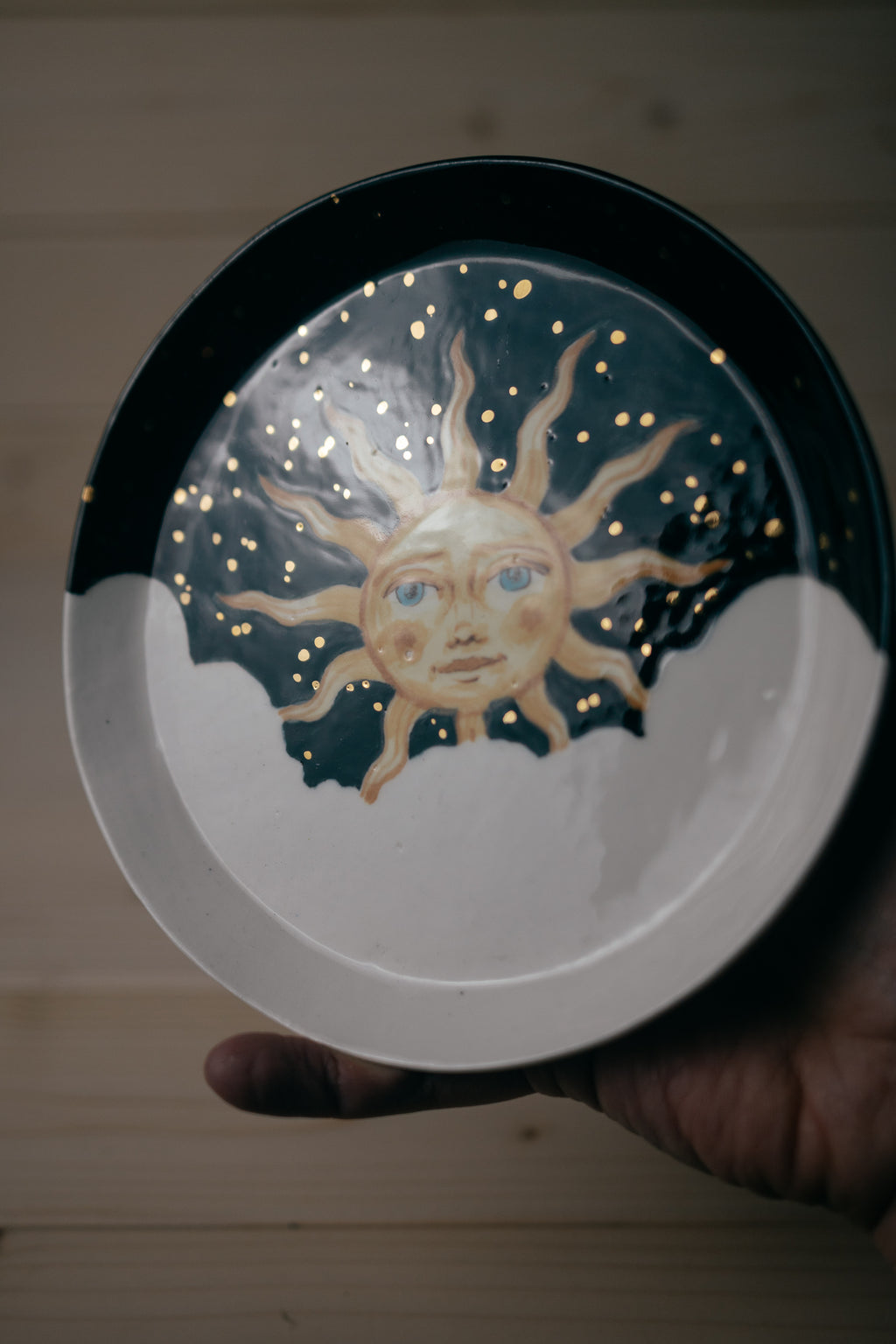 Sun | Porcelain saucer