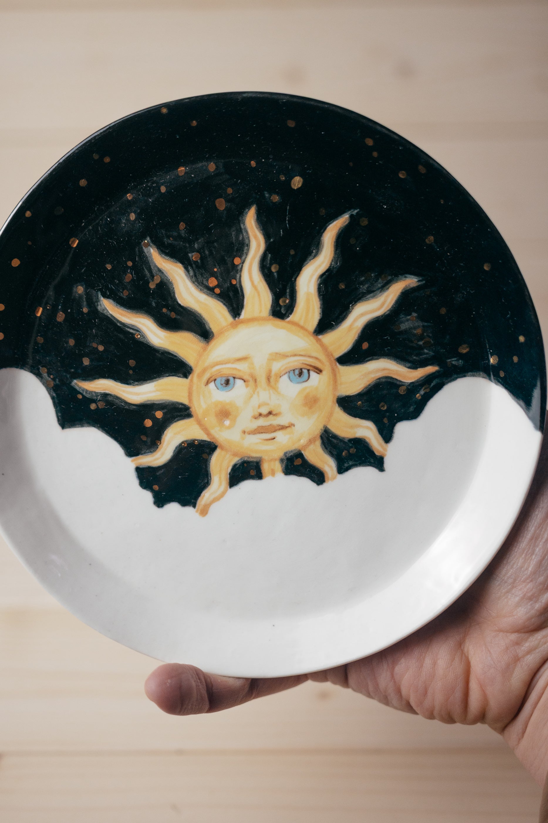 Sun | Porcelain saucer
