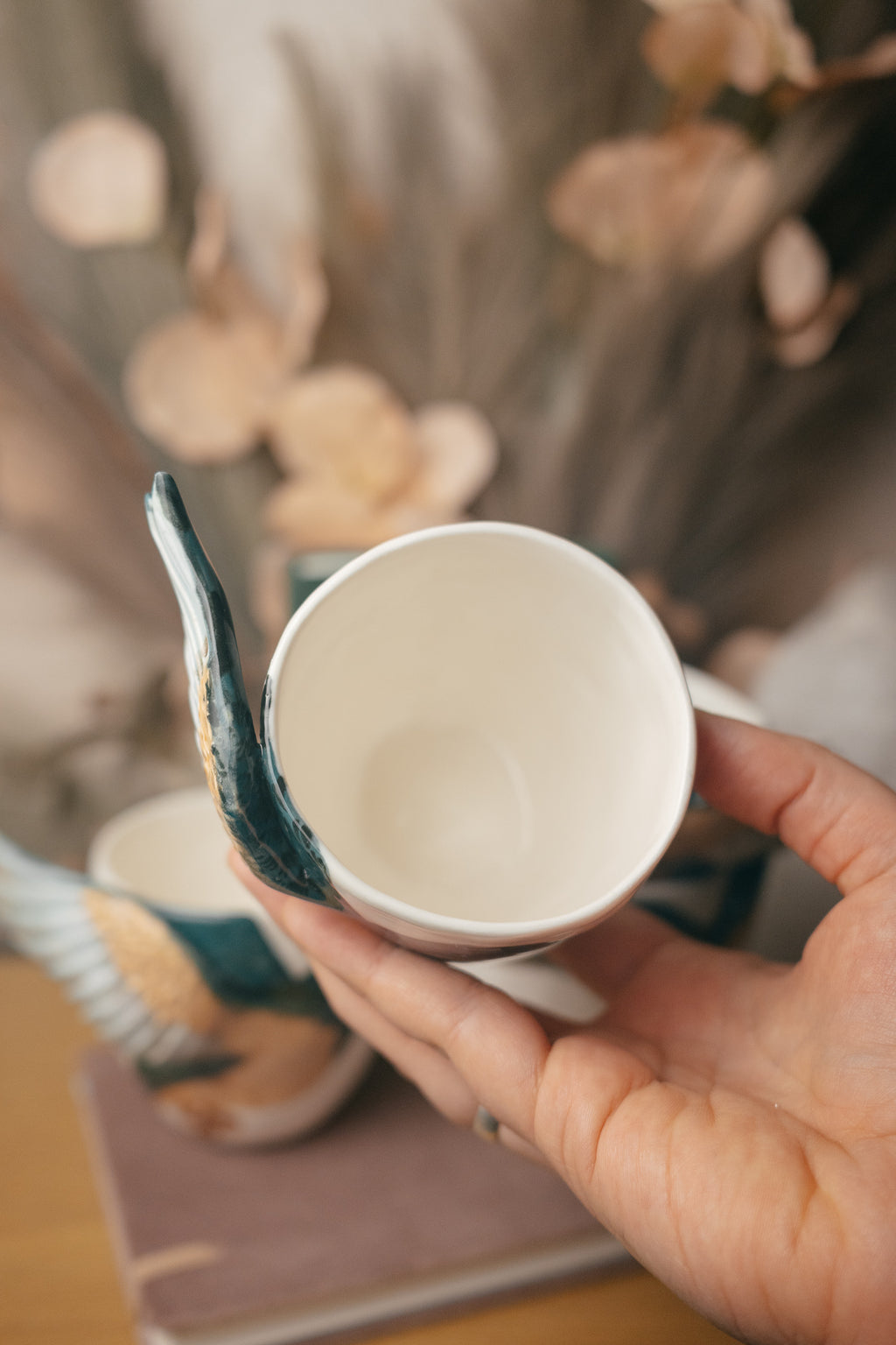 Kingfisher | Winged Porcelain Cup